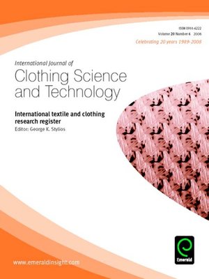 cover image of International Journal of Clothing Science and Technology, Volume 20, Issue 6